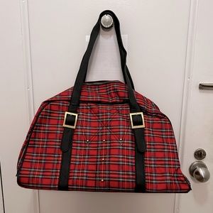 Super Cute Red Plaid Bravo Travel Bag